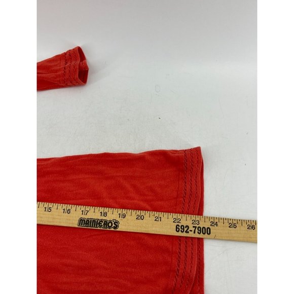 Talbots Petites Women's Orange Long Sleeve V Neck Knit Top Blouse Shirt Size PS - Picture 8 of 9